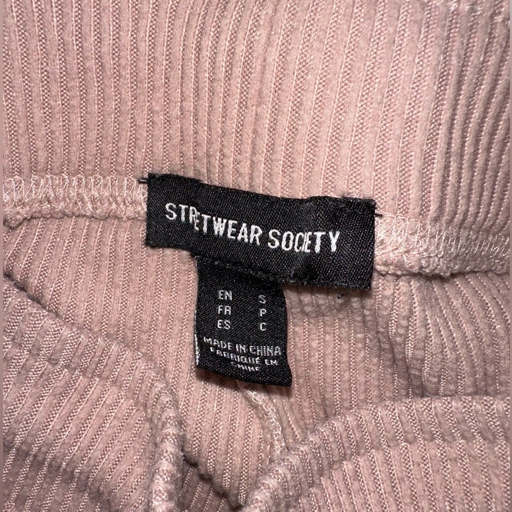 Pink Ribbed Joggers - Picture 3 of 3